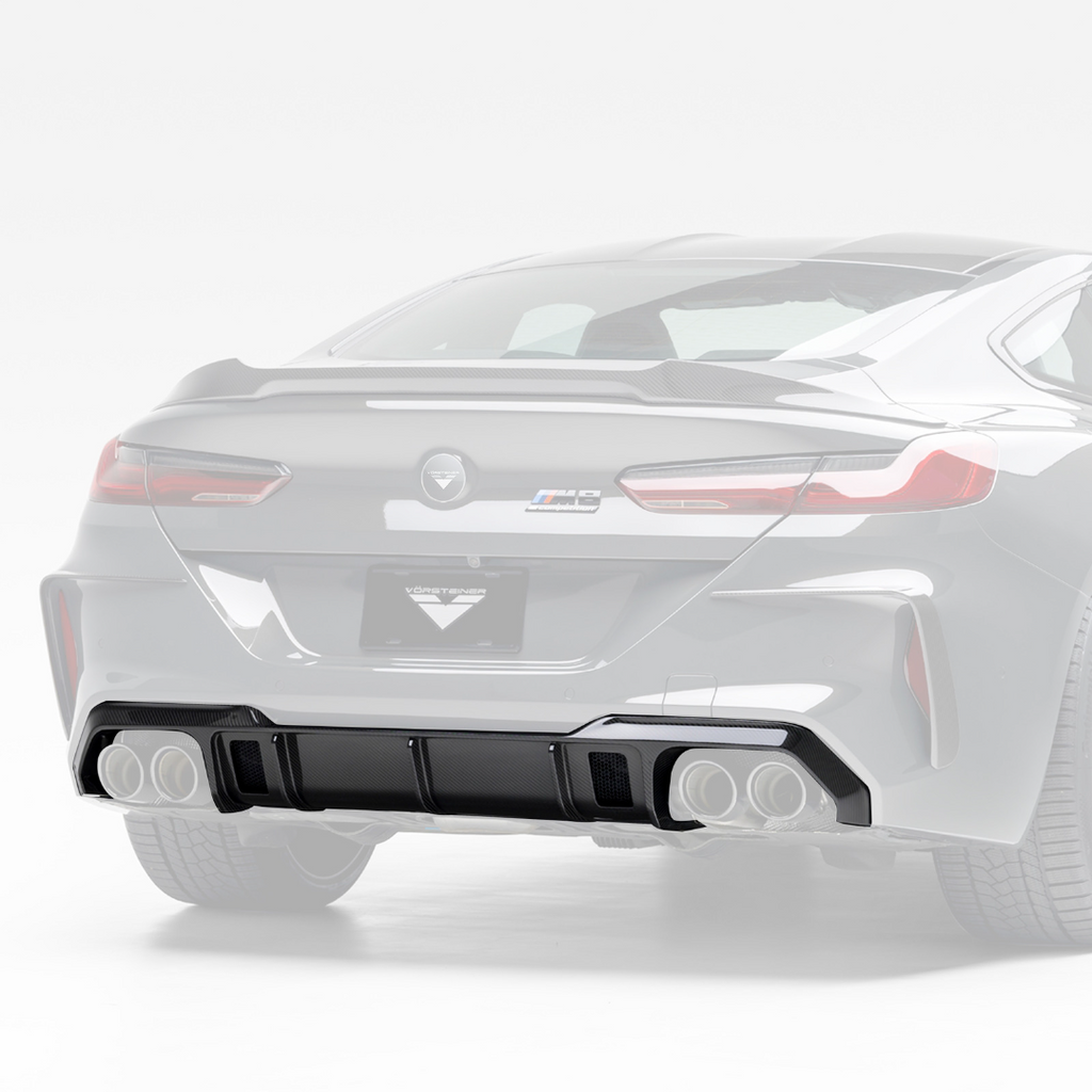 BMW F9X M8 VRS Aero Rear Diffuser Carbon Fiber PP 2x2 Glossy - Vorsteiner Wheels Wheels  -  - [tags]