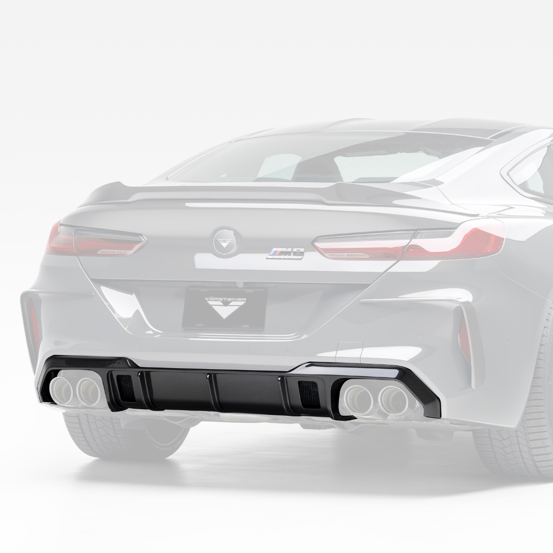 BMW F9X M8 VRS Aero Rear Diffuser Carbon Fiber PP 2x2 Glossy - Vorsteiner Wheels Wheels  -  - [tags]