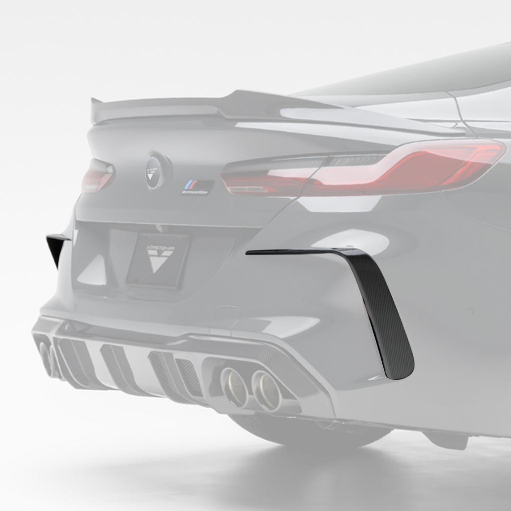BMW F9X M8 VRS Aero 2 pc Eye Brows on Rear Bumper - Vorsteiner Wheels Wheels  -  - [tags]