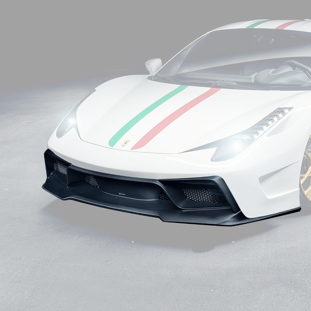 Ferrari 458 Italia VX Carbon Fiber Front Bumper w/ Front Spoiler - Vorsteiner Wheels Wheels  - Aero - [tags]