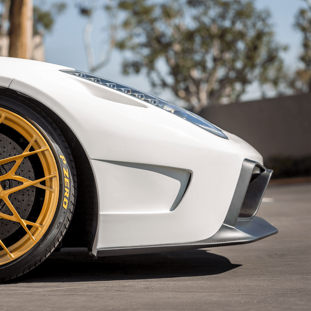 Ferrari 458 Italia VX Carbon Fiber Front Bumper w/ Front Spoiler - Vorsteiner Wheels Wheels  - Aero - [tags]