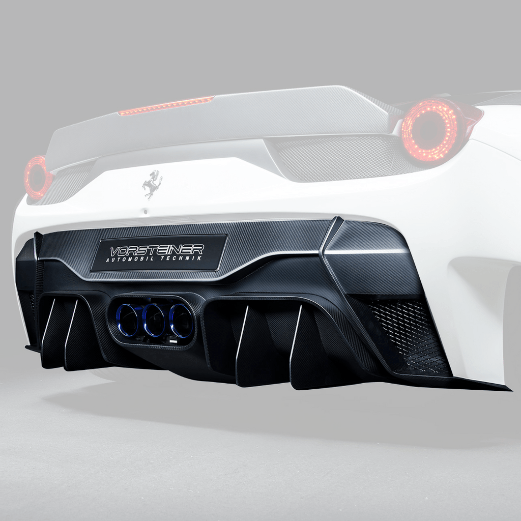Ferrari 458 Italia VX Aero Rear Bumper w/ Rear Diffuser (incl. Exhaust Tips) - Vorsteiner Wheels Wheels  - Aero - [tags]