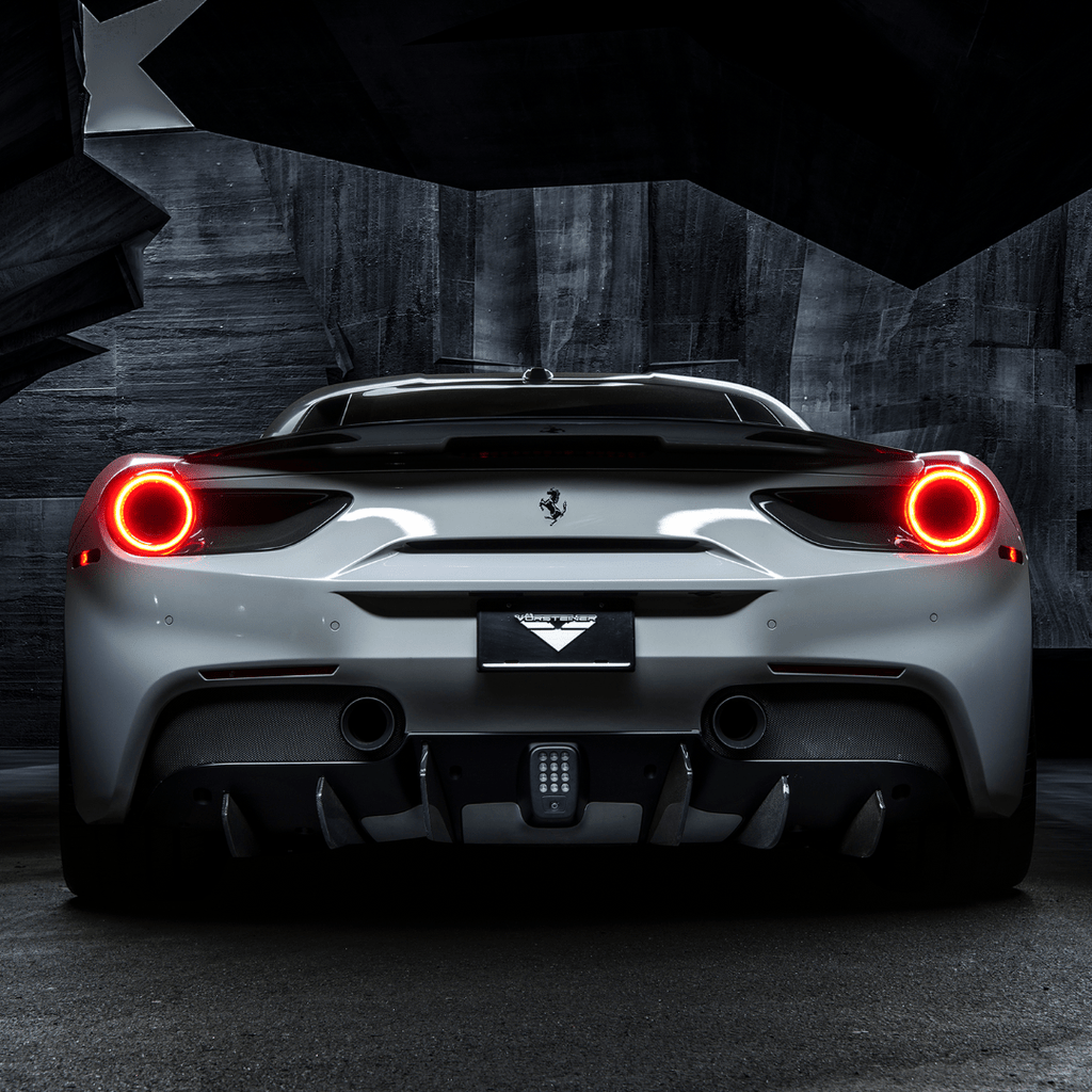 Ferrari 488 Diavolo Carbon Fiber Rear Diffuser Fins (set of 6) - Vorsteiner Wheels Wheels  - Aero - [tags]