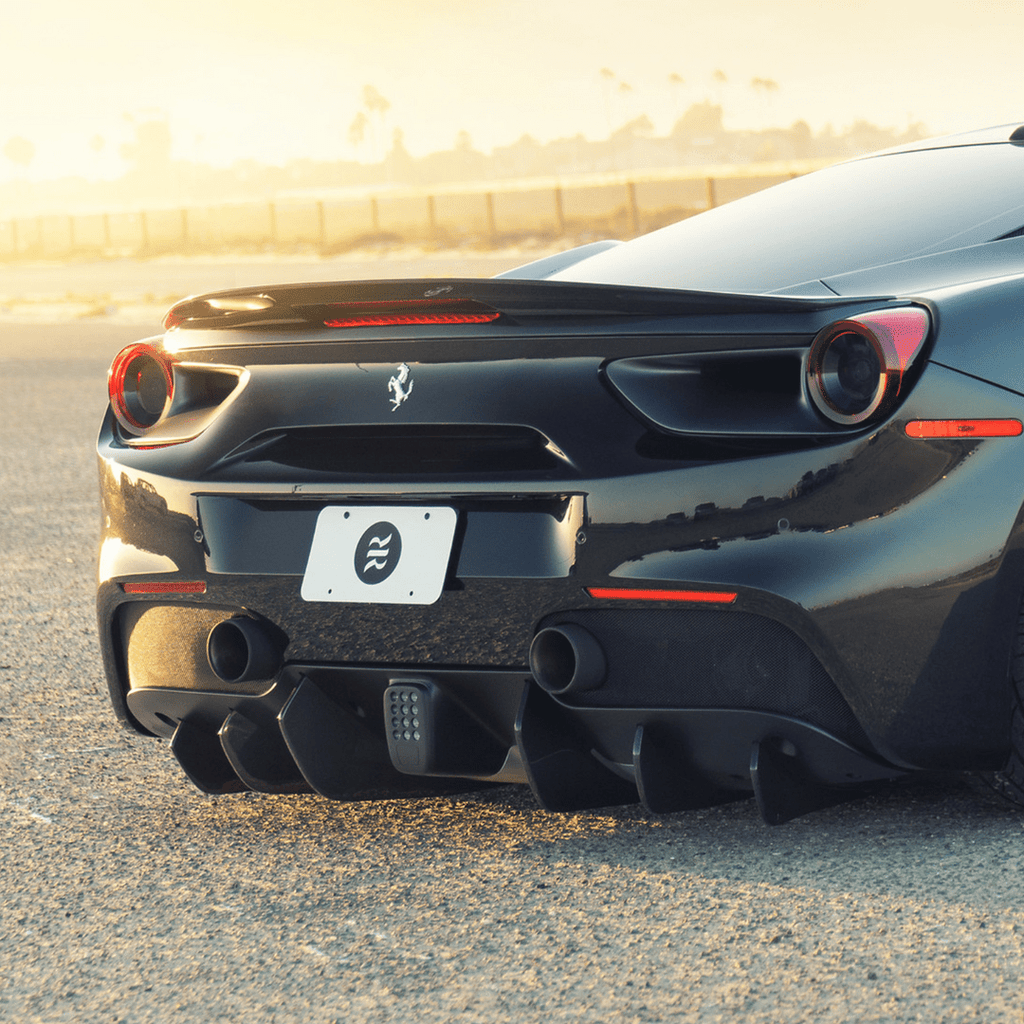 Ferrari 488 Diavolo Carbon Fiber Rear Diffuser Fins (set of 6) - Vorsteiner Wheels Wheels  - Aero - [tags]