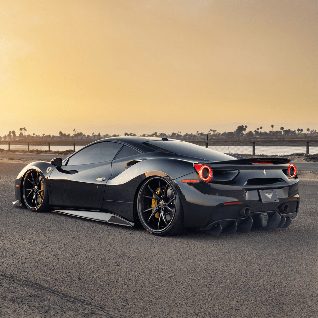 Ferrari 488 Diavolo Carbon Fiber Rear Diffuser Fins (set of 6) - Vorsteiner Wheels Wheels  - Aero - [tags]