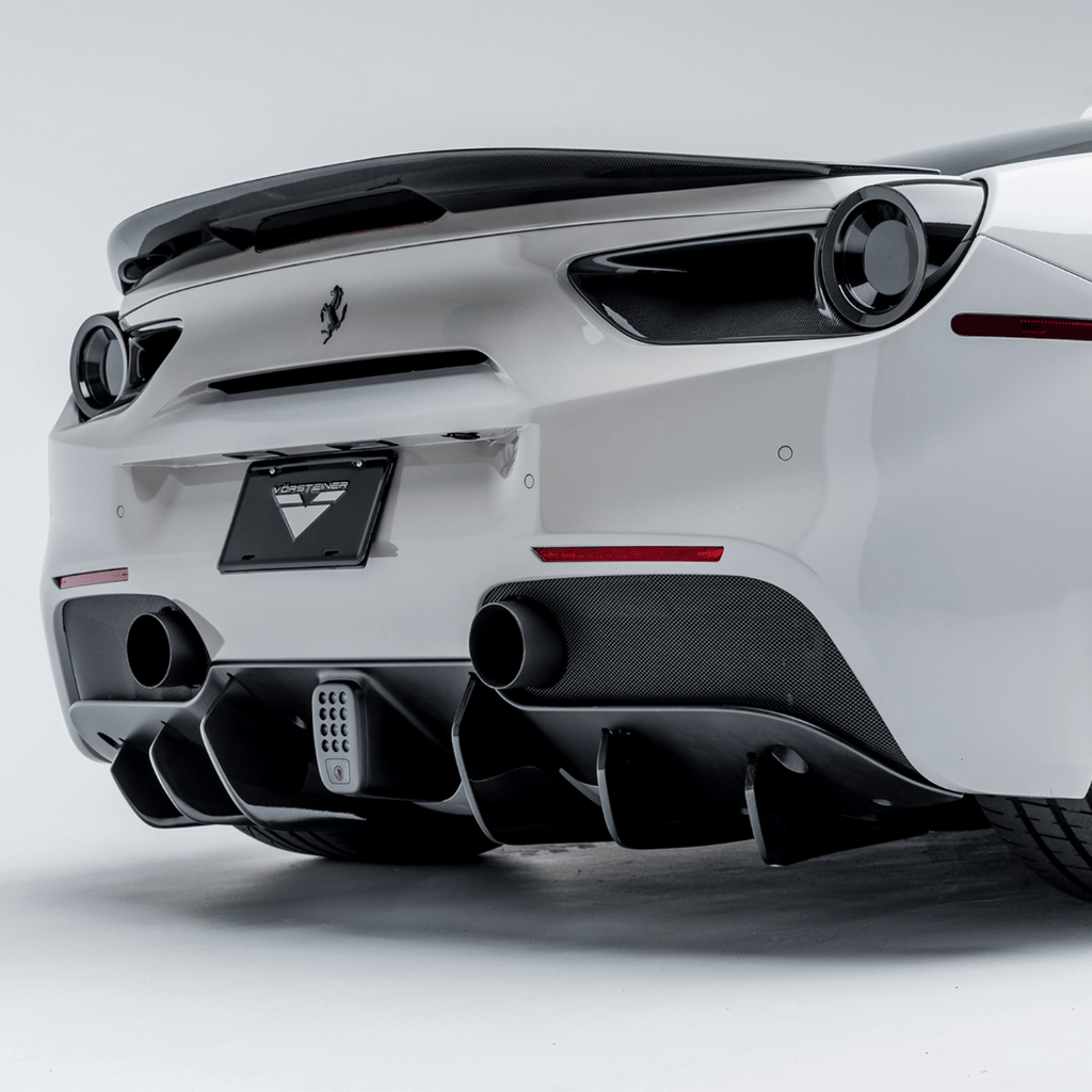 Ferrari 488 Diavolo Carbon Fiber Rear Diffuser Fins (set of 6) - Vorsteiner Wheels Wheels  - Aero - [tags]