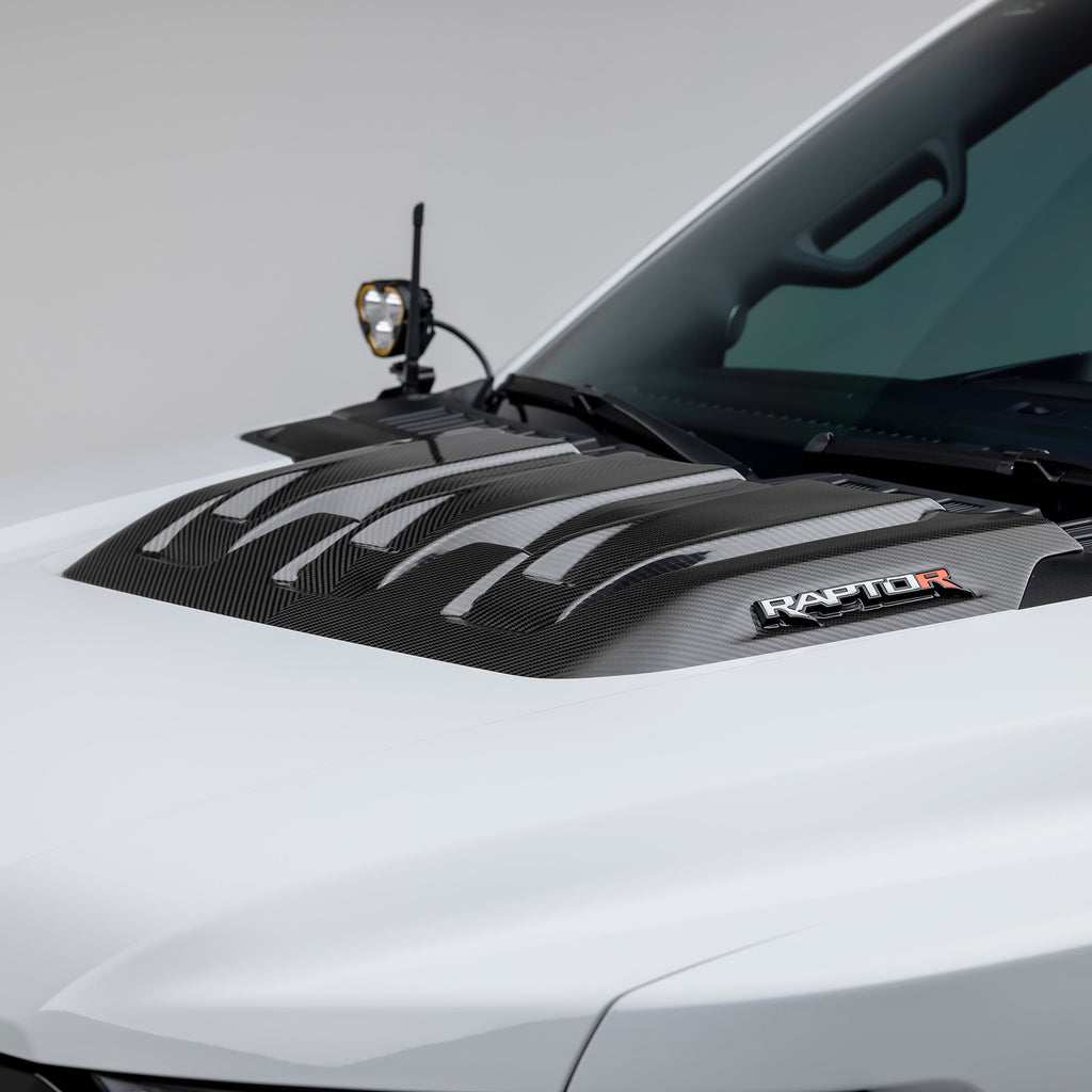 Ford F-150 Raptor R Hood Trim Scoop - Carbon Fiber PP 2x2 - Vorsteiner Wheels Wheels