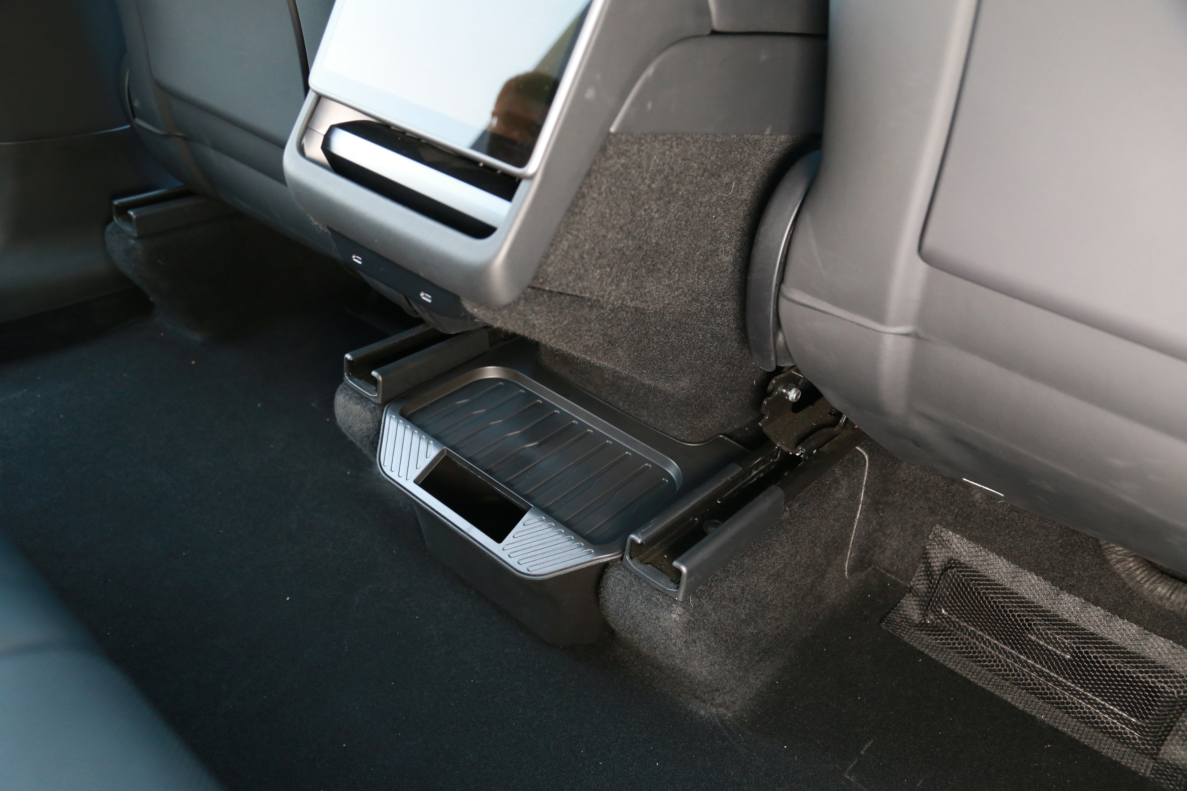 Rear seat storage box with lid Tesla Model Y Juniper