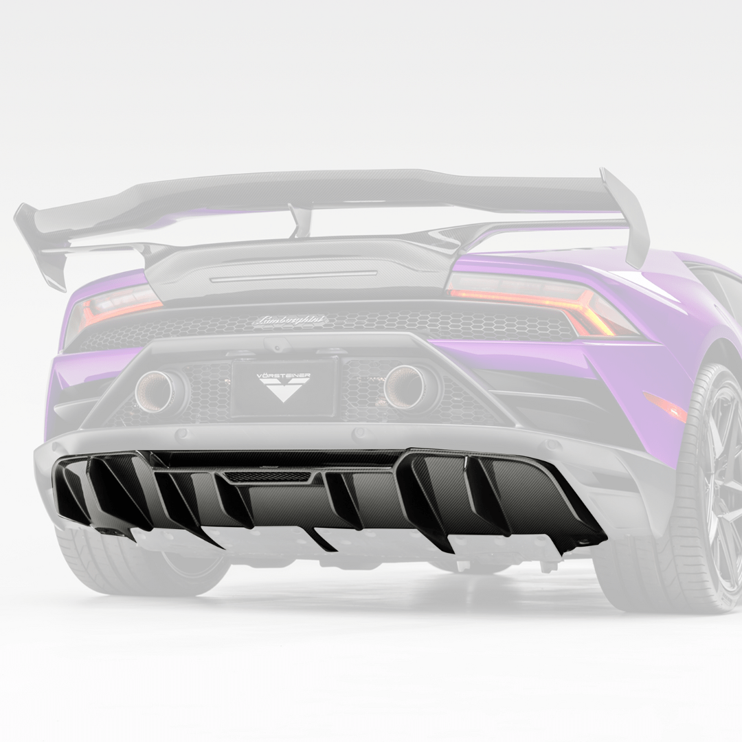 Lamborghini Huracan EVO Monza Edizione Rear Diffuser Carbon Fiber PP 2x2 Glossy - Vorsteiner Wheels Wheels  -  - [tags]