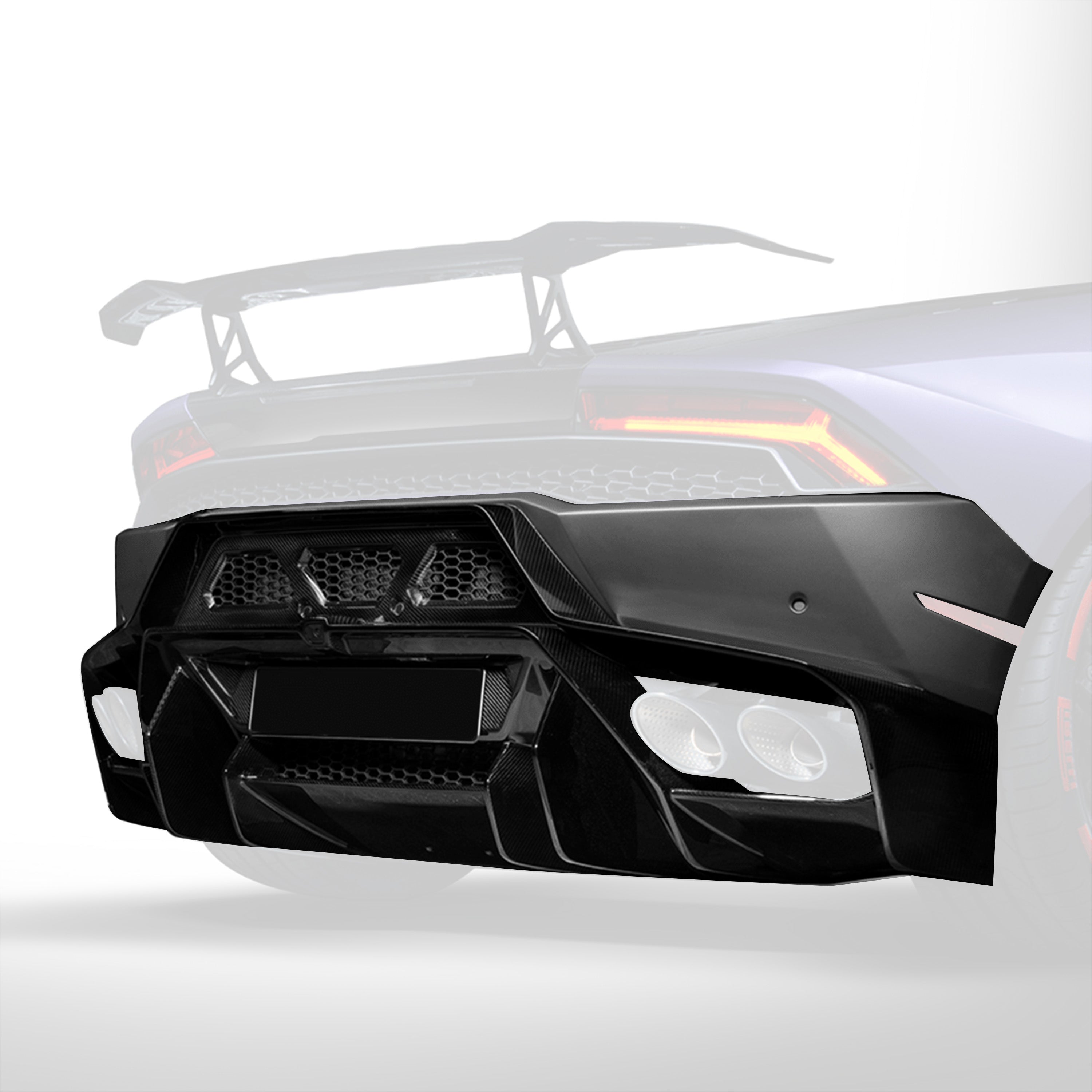Lamborghini Huracan Novara Edizione Aero Rear Bumper w/ Rear Diffuser - Vorsteiner Wheels