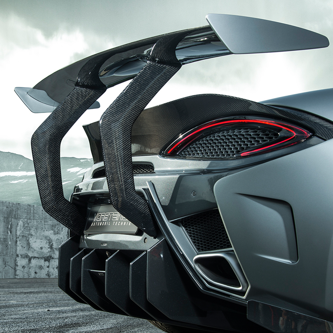 Mclaren 570S VX Aero Wing Blade Carbon Fiber w/ Carbon Fiber Uprights - Vorsteiner Wheels Wheels  - Aero - [tags]