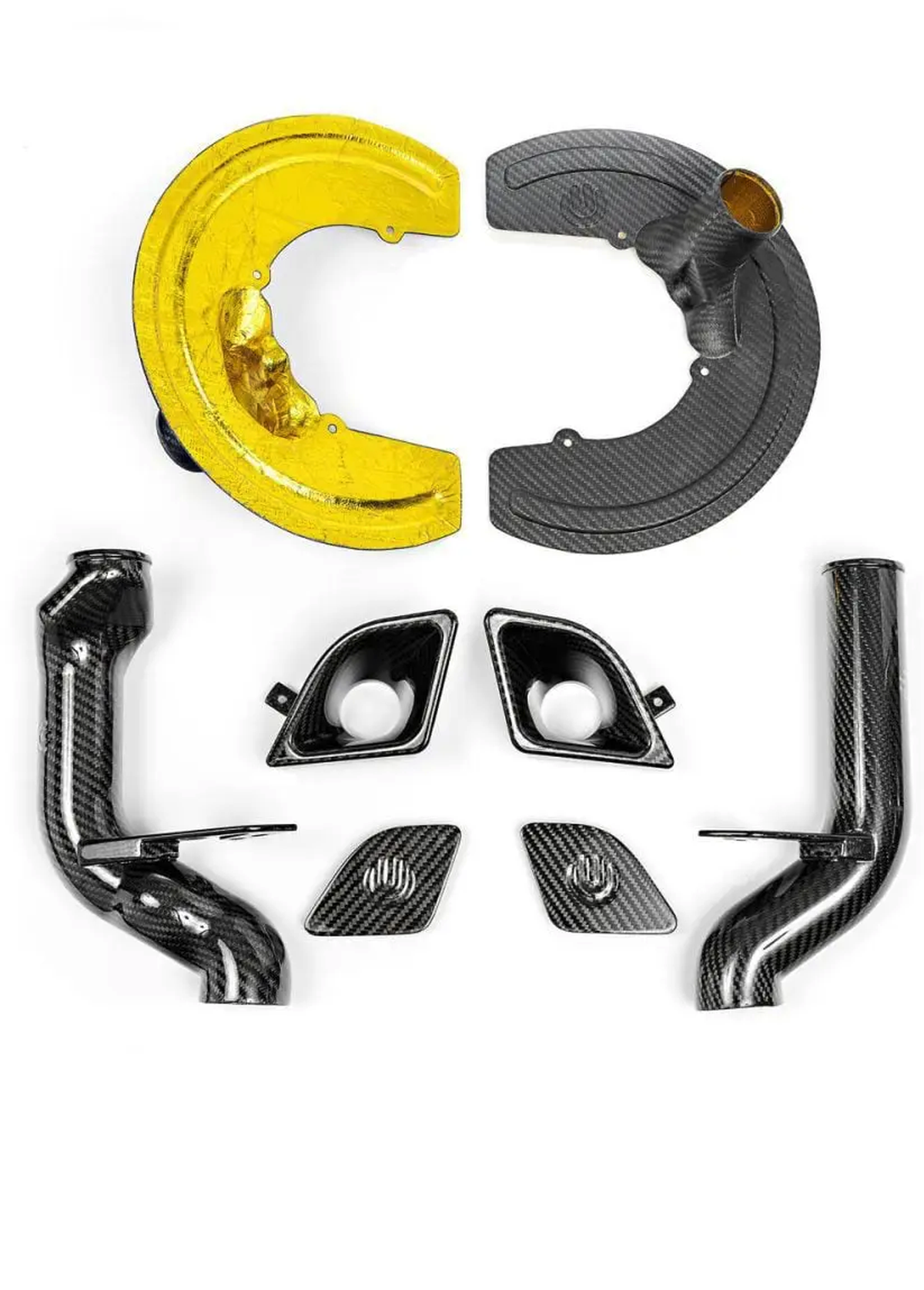 Carbon Fiber Racing Brake Duct Kit (front) Unplugged Performance Tesla Model S Plaid 2021+