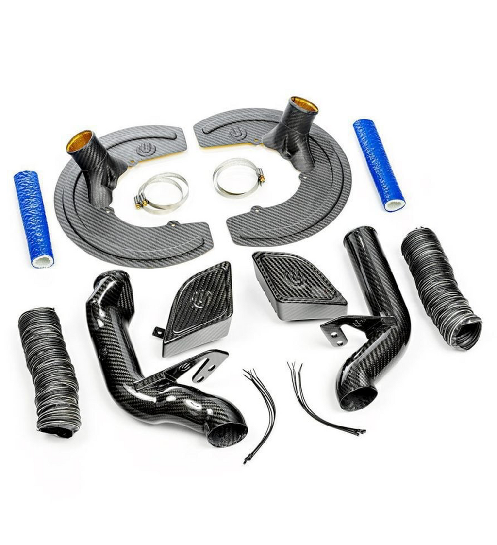 Carbon Fiber Racing Brake Duct Kit (front) Unplugged Performance Tesla Model S Plaid 2021+