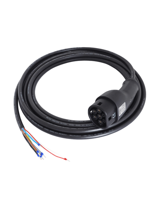 Metron Pigtails Laddkabel med Tesla Knapp Typ 2 - 11 kW