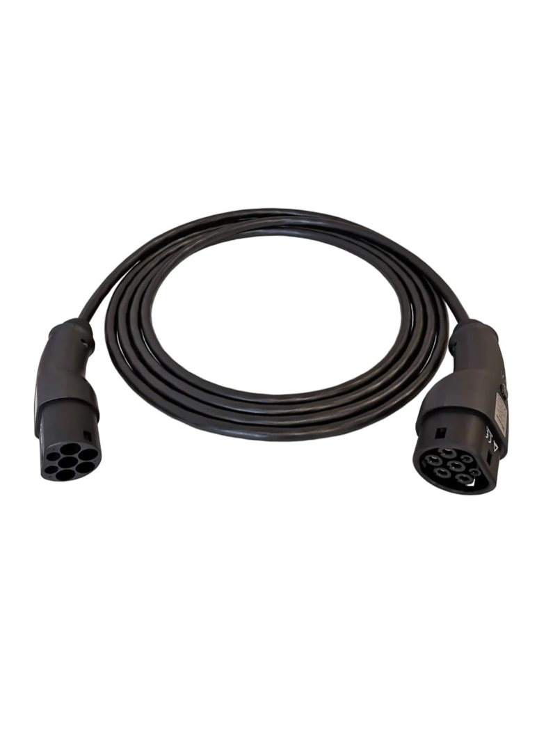 Tesla-ladekabel med knapp Type 2 svart - 22 kW