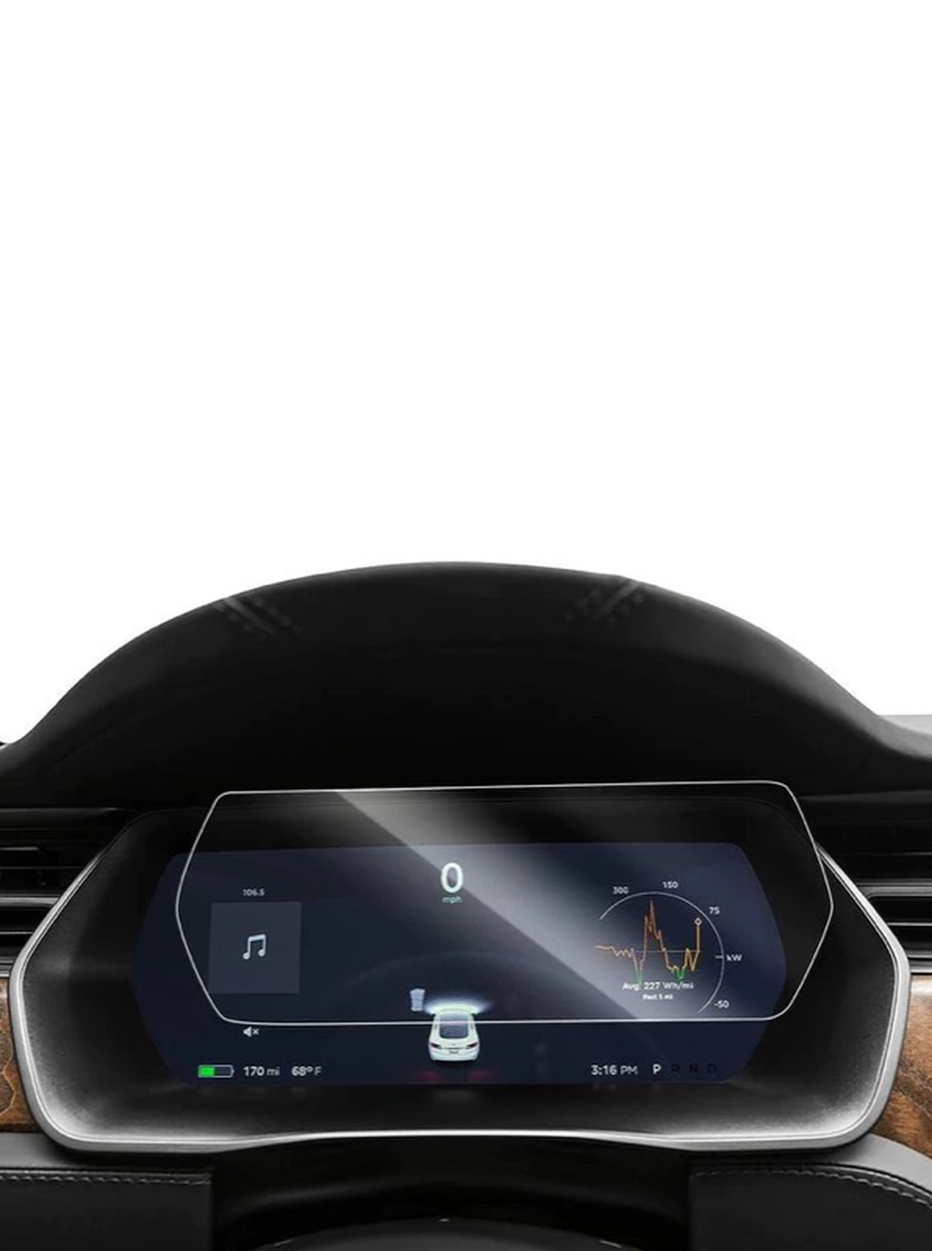 Skärmskydd Instrumentpanel Tesla Model S & X HD Clear