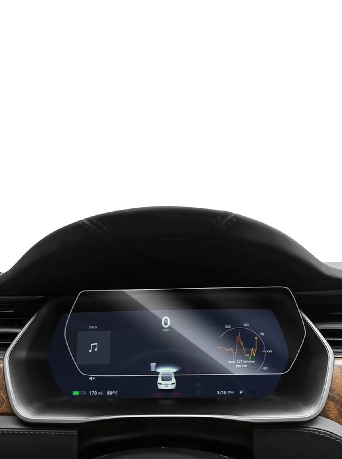 Skärmskydd Instrumentpanel Tesla Model S & X HD Clear