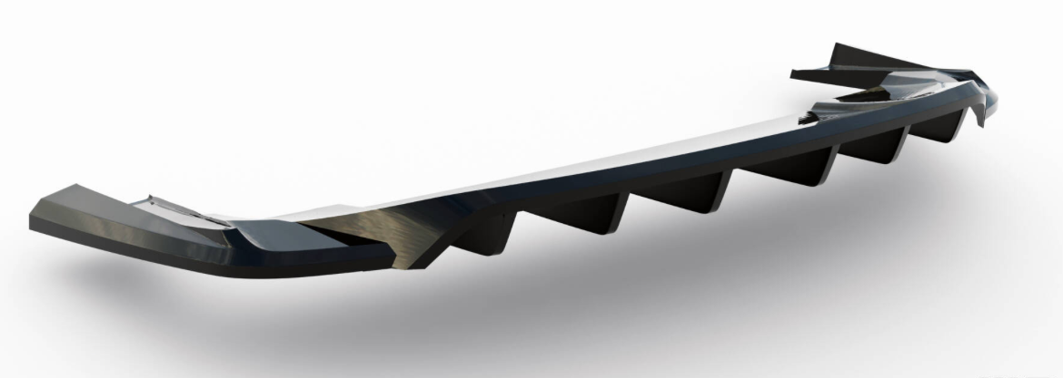 Central Rear Splitter Maxton Design Porsche Taycan