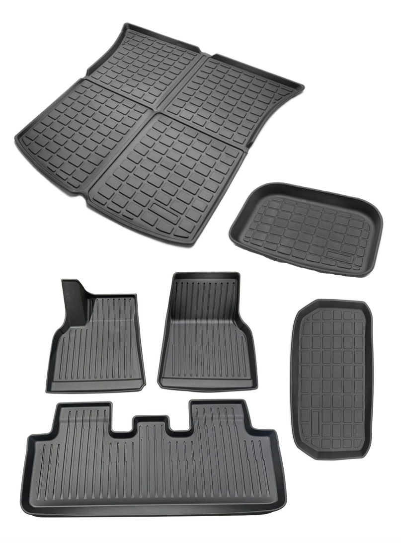 TPE Gummimåtter Tesla Model Y – Pakke L - måttesæt