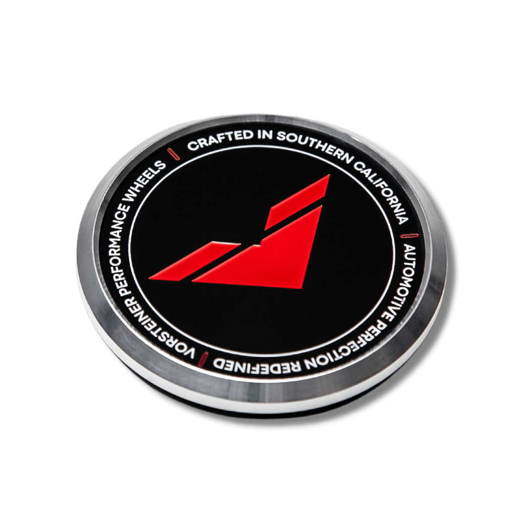 Vorsteiner Aluminum Center Caps - Black with Red Logo - Vorsteiner Wheels  - Toys - [tags]