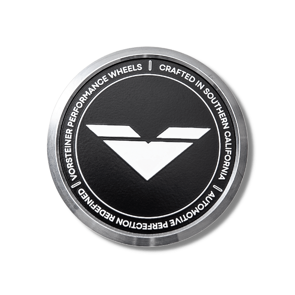 Vorsteiner Aluminum Center Caps - Black with White Logo - Vorsteiner Wheels  - Toys - [tags]