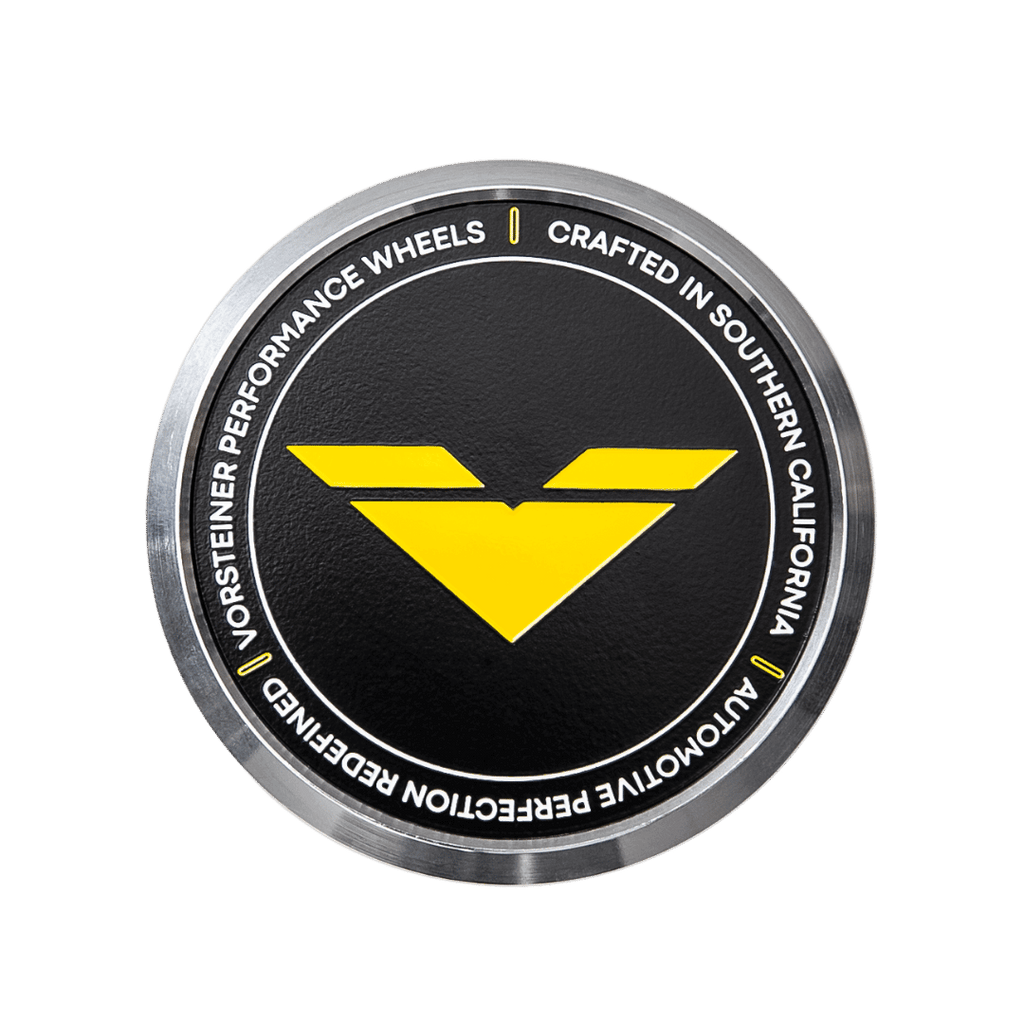 Vorsteiner Aluminum Center Caps - Black with Yellow Logo - Vorsteiner Wheels  - Toys - [tags]