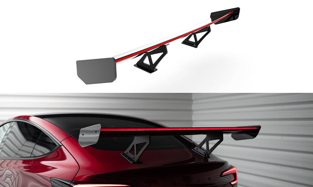 Maxton Design - hiilikuituinen spoileri + LED Tesla Model 3:n LED-valot