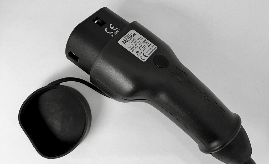 Tesla-ladekabel med knapp Type 2 svart - 22 kW