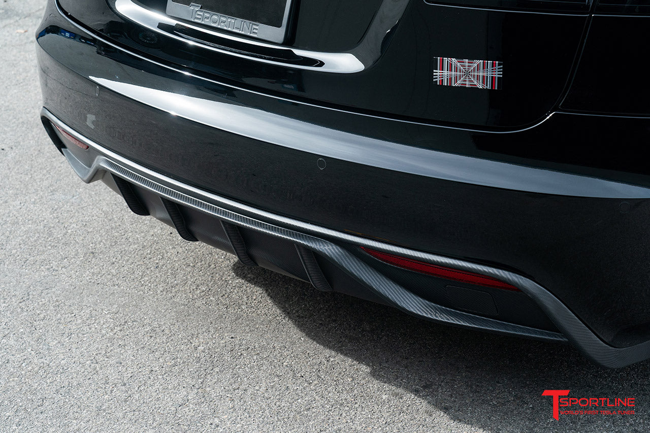 T-sportline - Model S Carbon Fibre Rear Aero Diffuser 2021+.