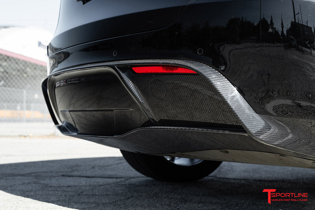 T-sportline - Diffusor bak i karbonfiber fra Model Y