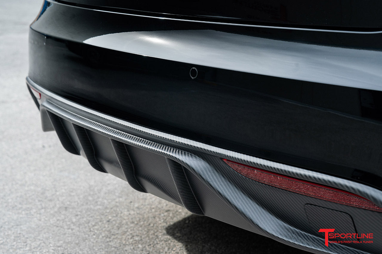 T-sportline - Model S Carbon Fiber Rear Aero Diffuser 2021+