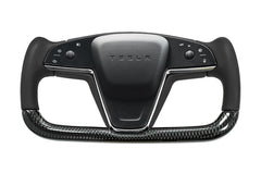 Model S & X 2021+ Yoke steering wheel bright carbon fiber