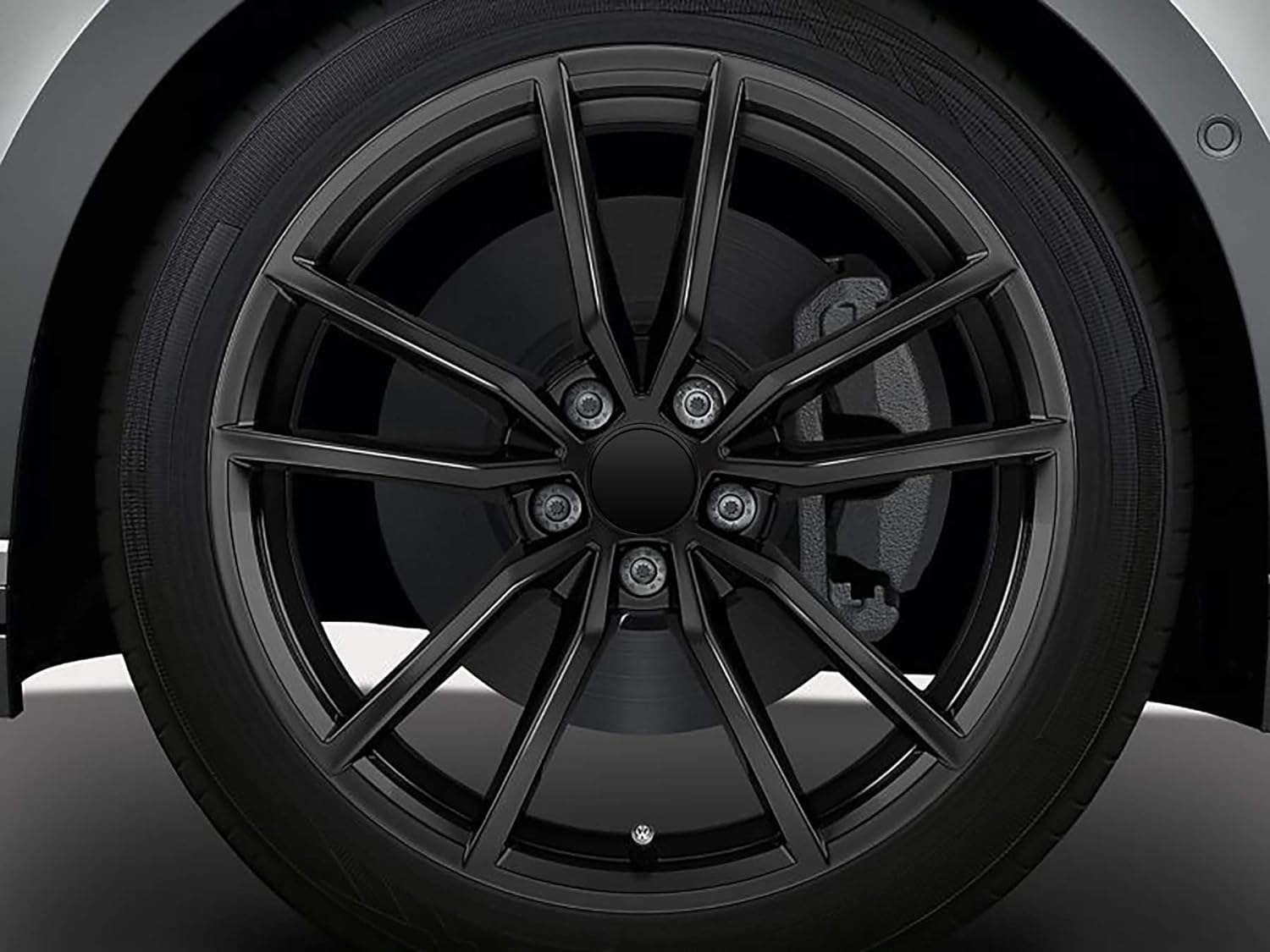 Tesla centrumkåpa mattsvart