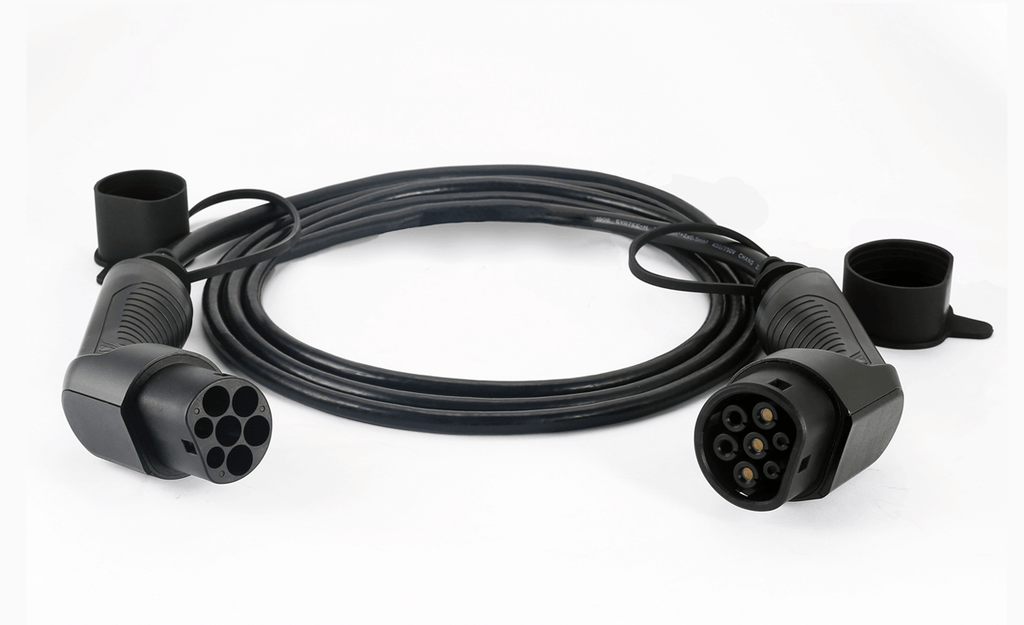 Tesla Charging Cable with Button 3 Phase to Type 2 Black - 11 kW