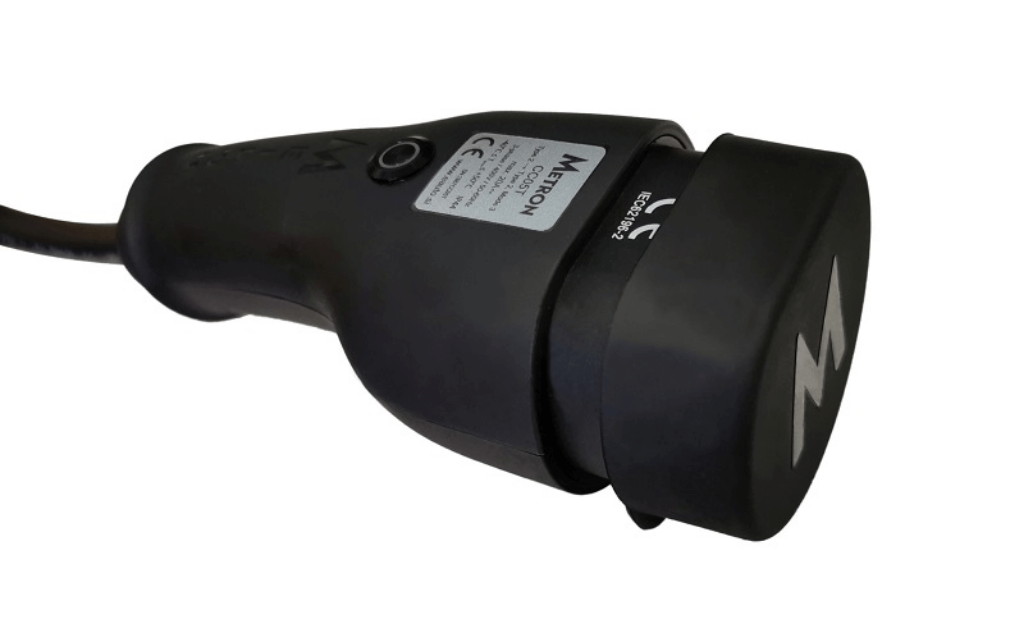 Metron Spiral Laddkabel med Tesla Knapp Typ 2