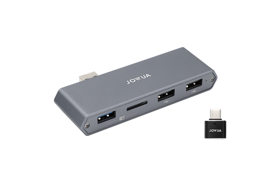 Dubbelfunktionell lagringshub (MicroSD-läsare & Tesla-USB) Jowua