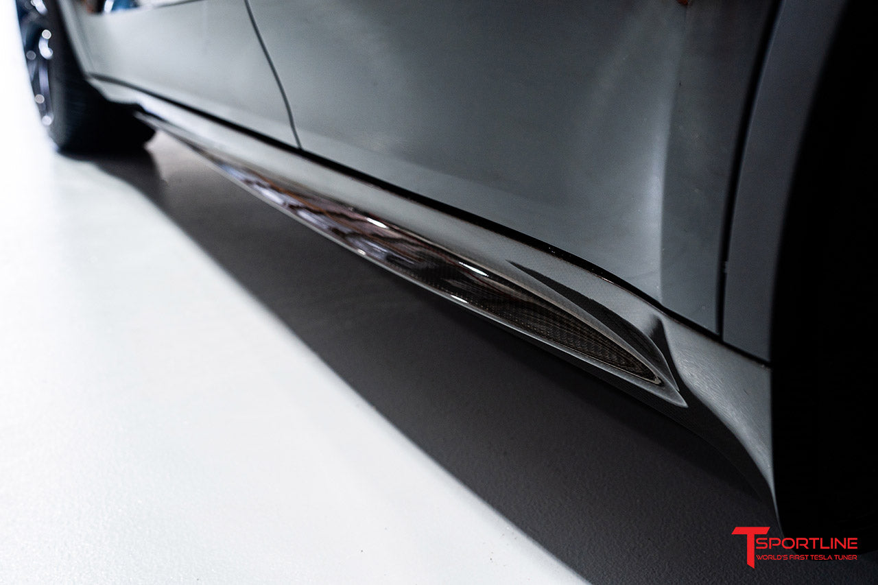 T-sportline - Model Y carbon fiber sidokjol