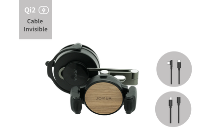 Mobilhållare Fällbar med Rullfäste och Trådlös Laddning Jowua Tesla