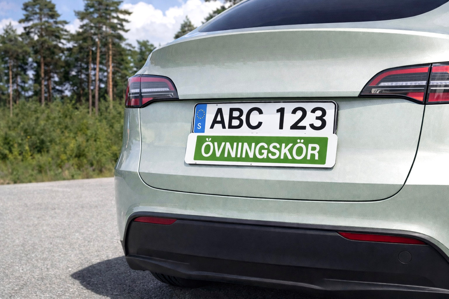 Övningskörningsskylt elbil