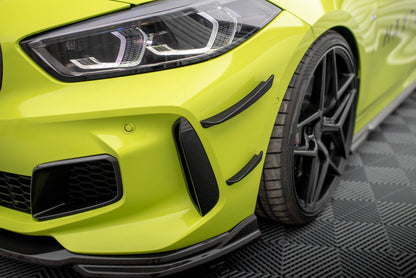 Carbon fiber front bumper wings (canards) prepreg bmw 1 f40 m-pack/ m135i