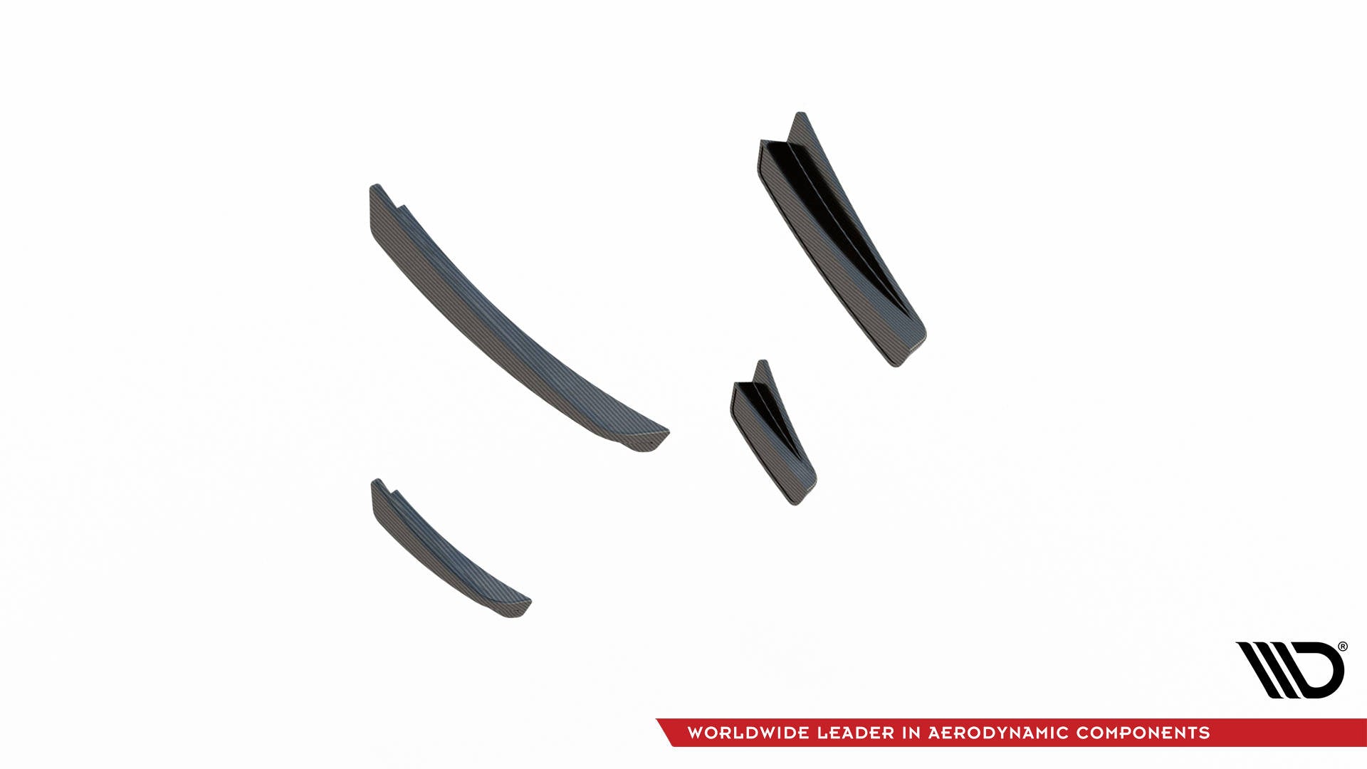 Carbon fiber front bumper wings (canards) prepreg bmw 1 f40 m-pack/ m135i