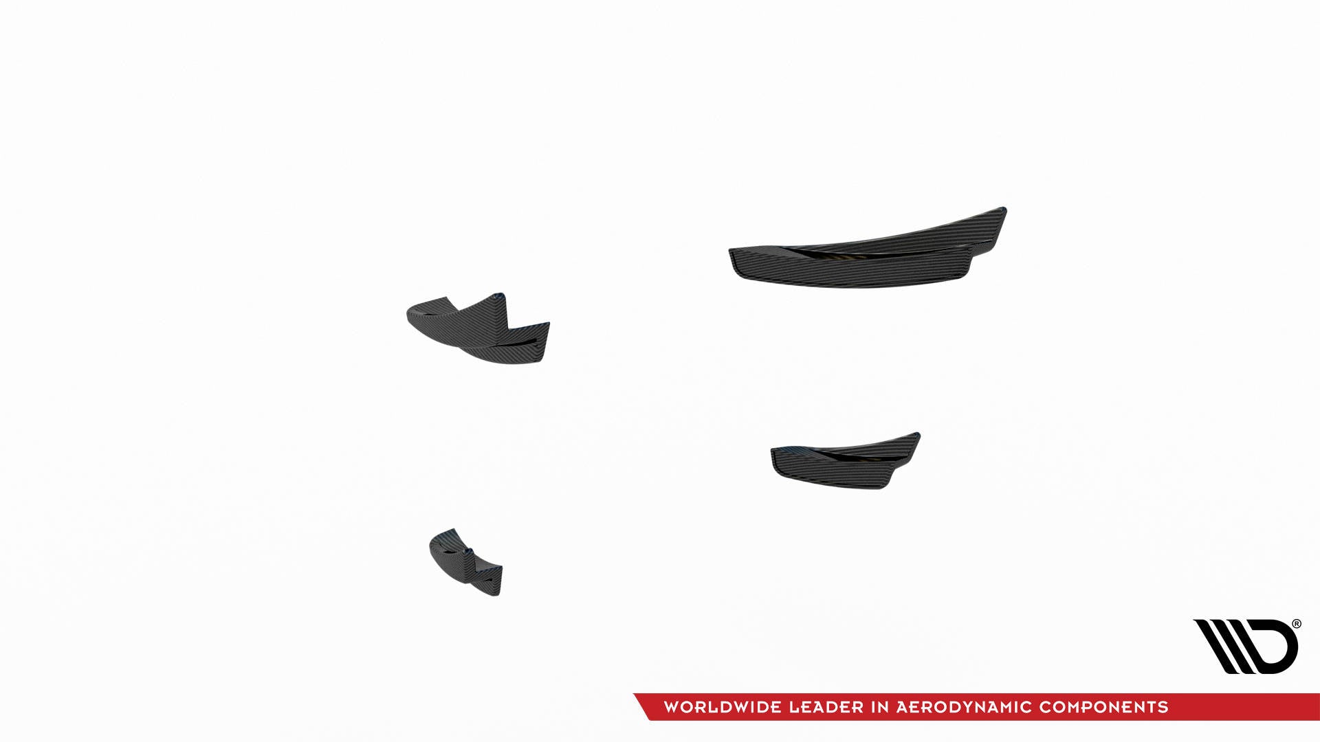 Carbon fiber front bumper wings (canards) prepreg bmw 1 f40 m-pack/ m135i
