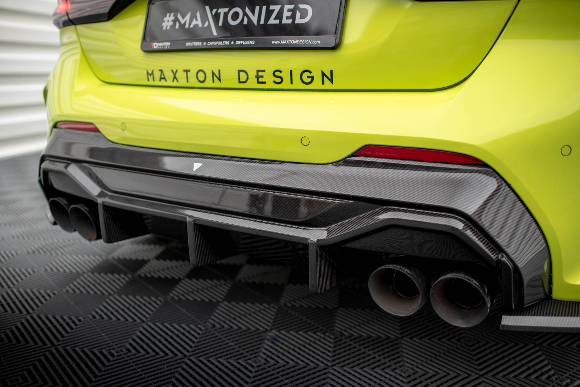 Carbon fiber rear diffuser prepreg v.1 + milltek sport exhaust bmw 1 f40 m135i