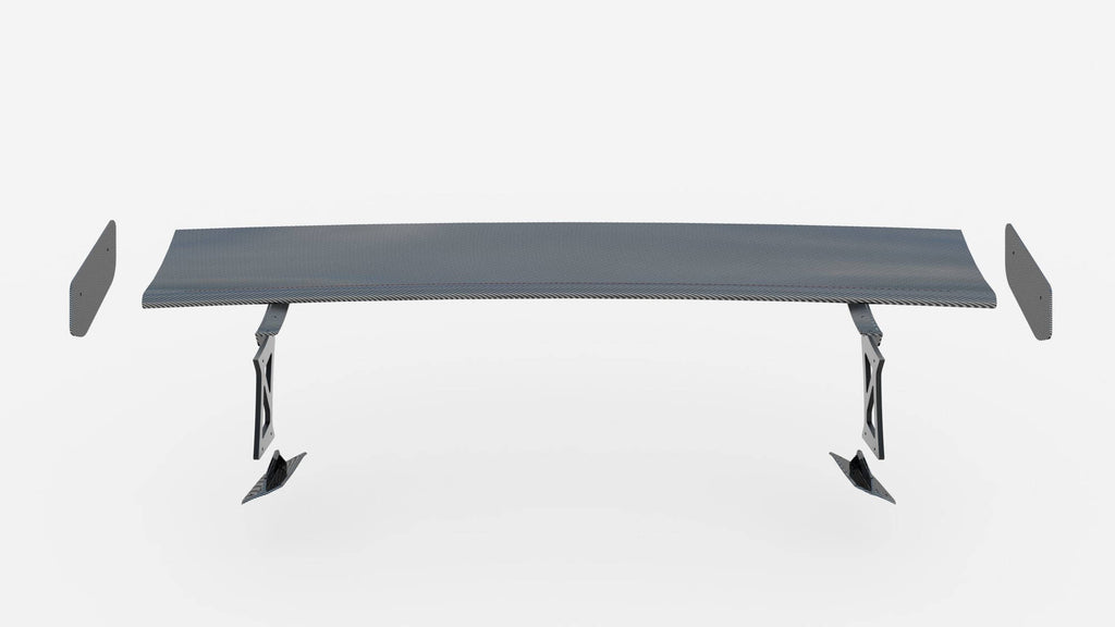 Carbon fiber spoiler with external brackets uprights bmw m2 g87 / m240i / 2 m-pack / 2 standard g42