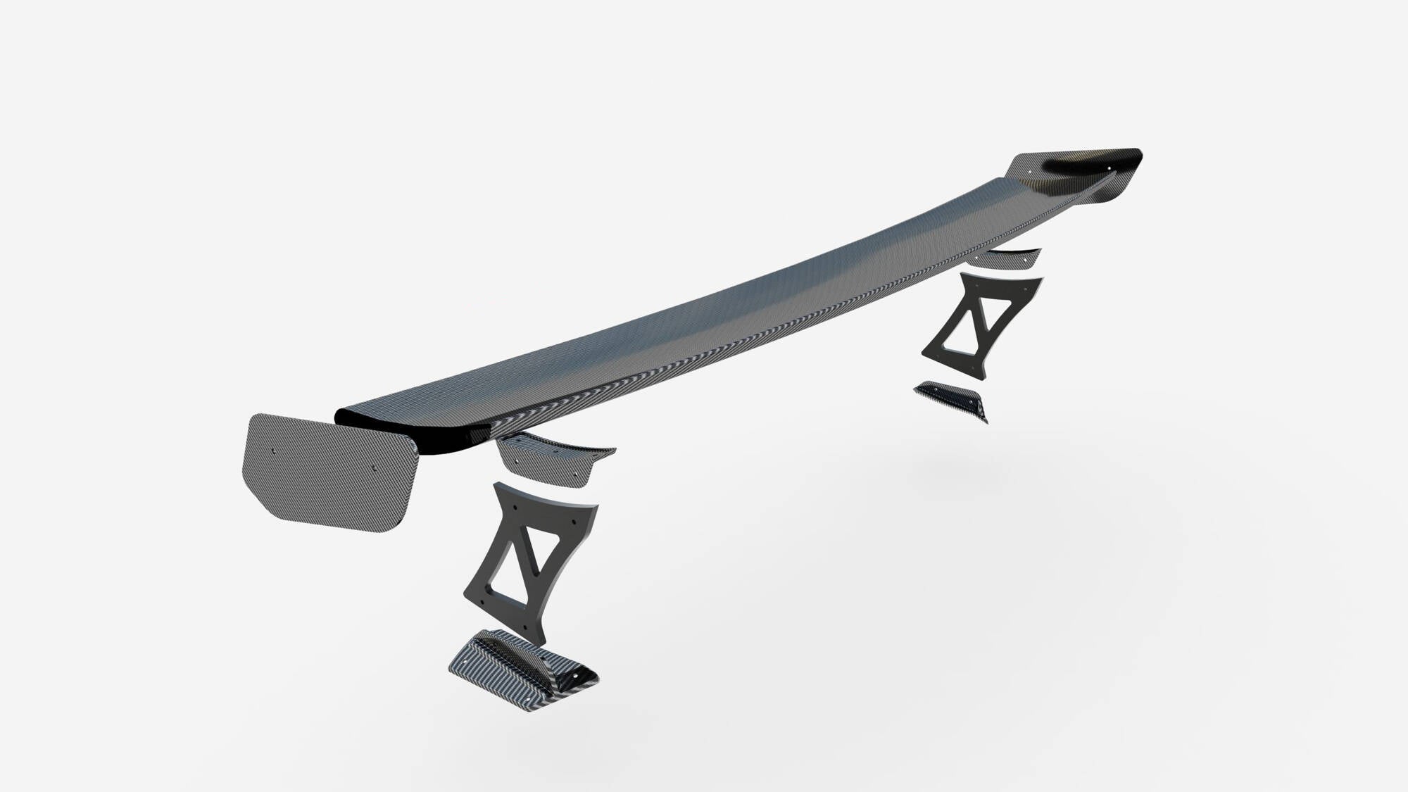 Carbon fiber spoiler with external brackets uprights bmw m2 g87 / m240i / 2 m-pack / 2 standard g42