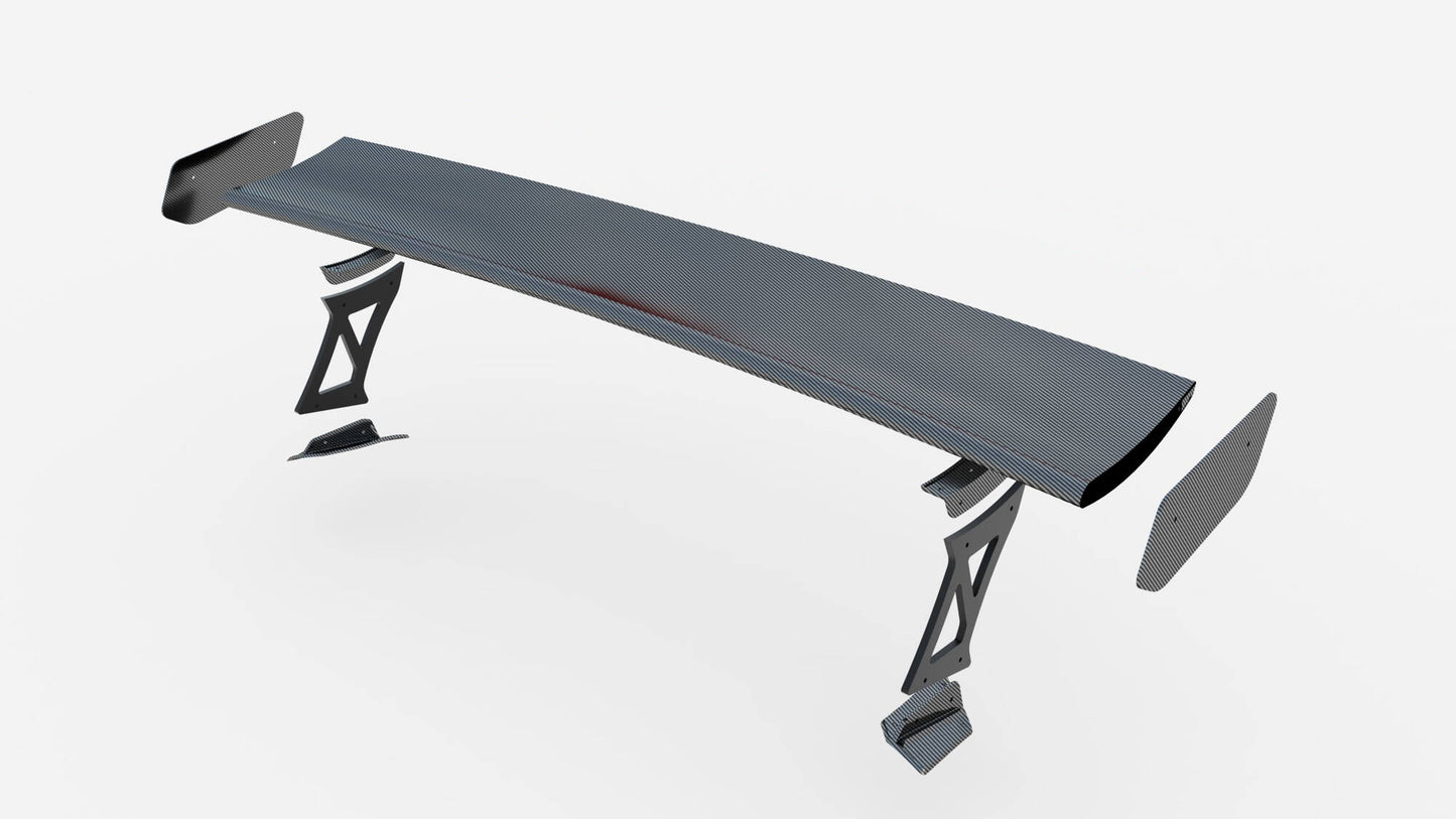 Carbon Fiber Spoiler with External Brackets Uprights BMW M2 G87 / M240I / 2 M-Pack / 2 Standard G42