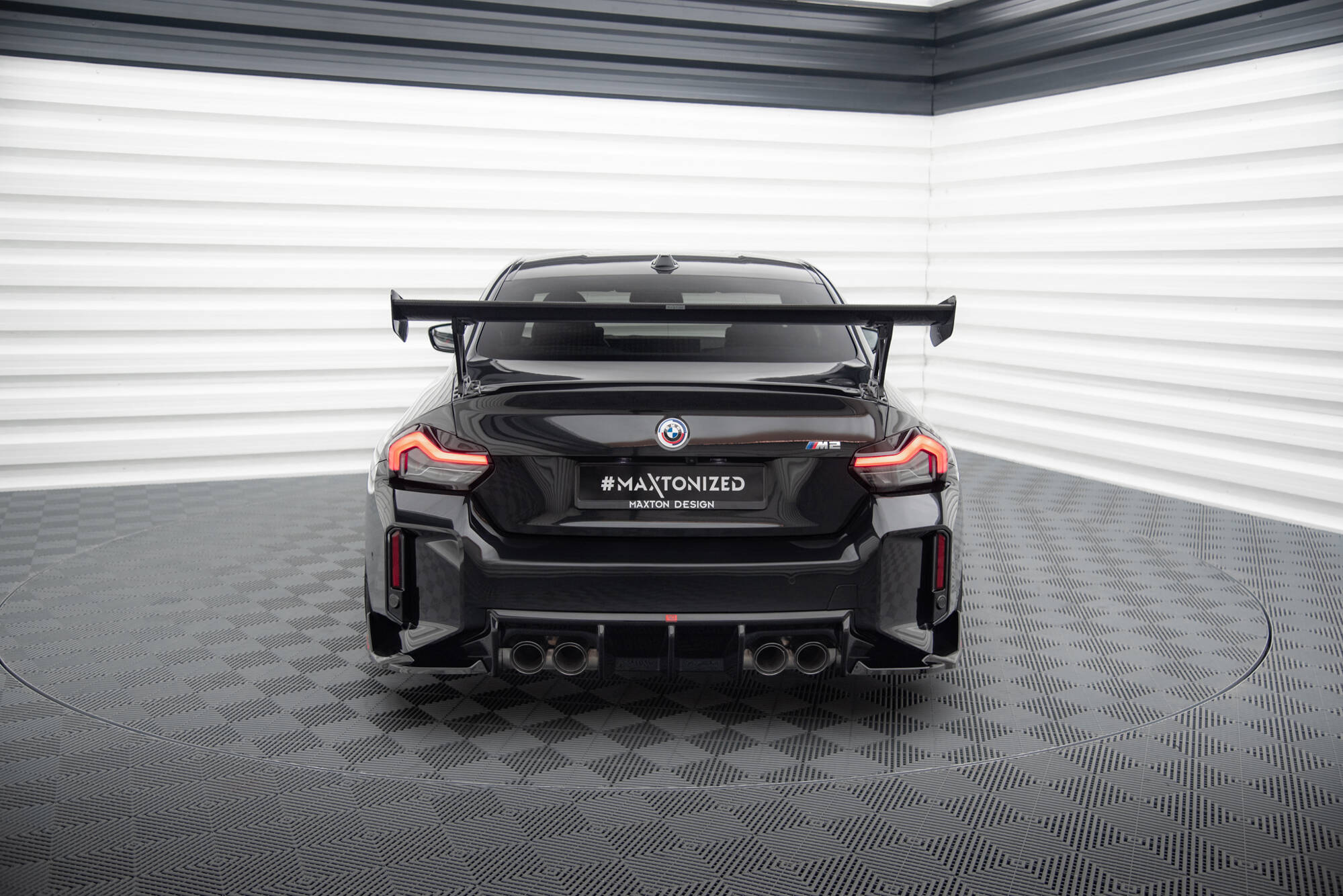 Carbon fiber spoiler with external brackets uprights bmw m2 g87 / m240i / 2 m-pack / 2 standard g42