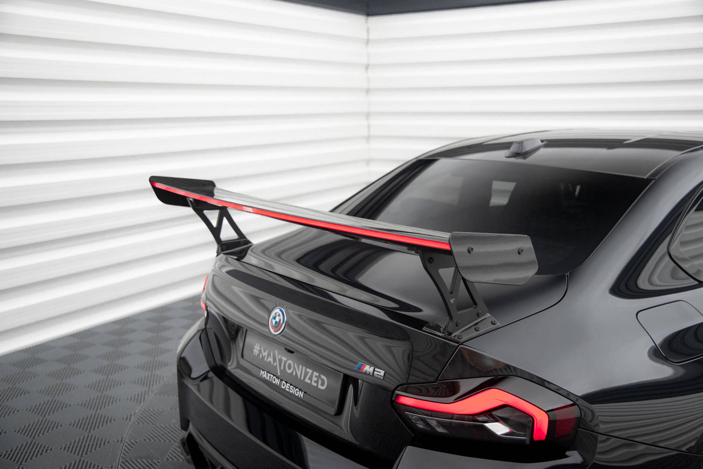Carbon Fiber Spoiler with External Brackets Uprights +LED Light BMW M2 G87 / M240i / 2 M-Pack / 2 Standard G42