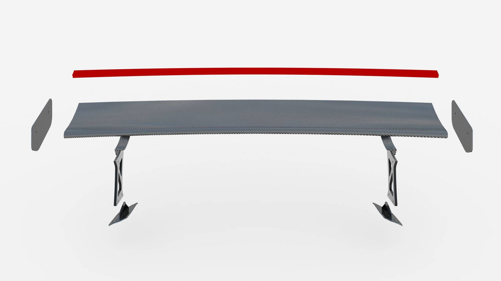 Carbon fiber spoiler with external brackets uprights +led light bmw m2 g87 / m240i / 2 m-pack / 2 standard g42