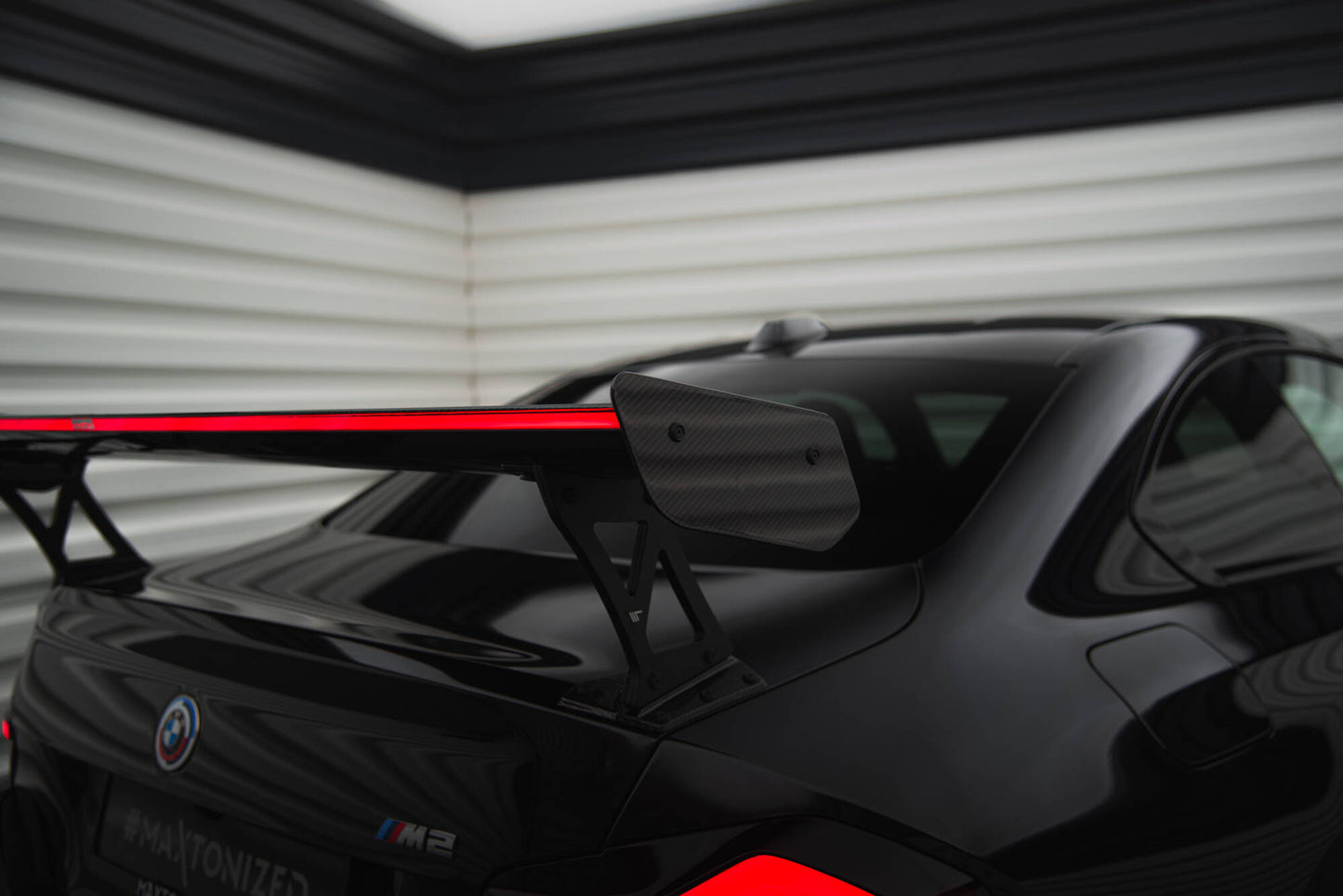 Carbon Fiber Spoiler with External Brackets Uprights +LED Light BMW M2 G87 / M240i / 2 M-Pack / 2 Standard G42